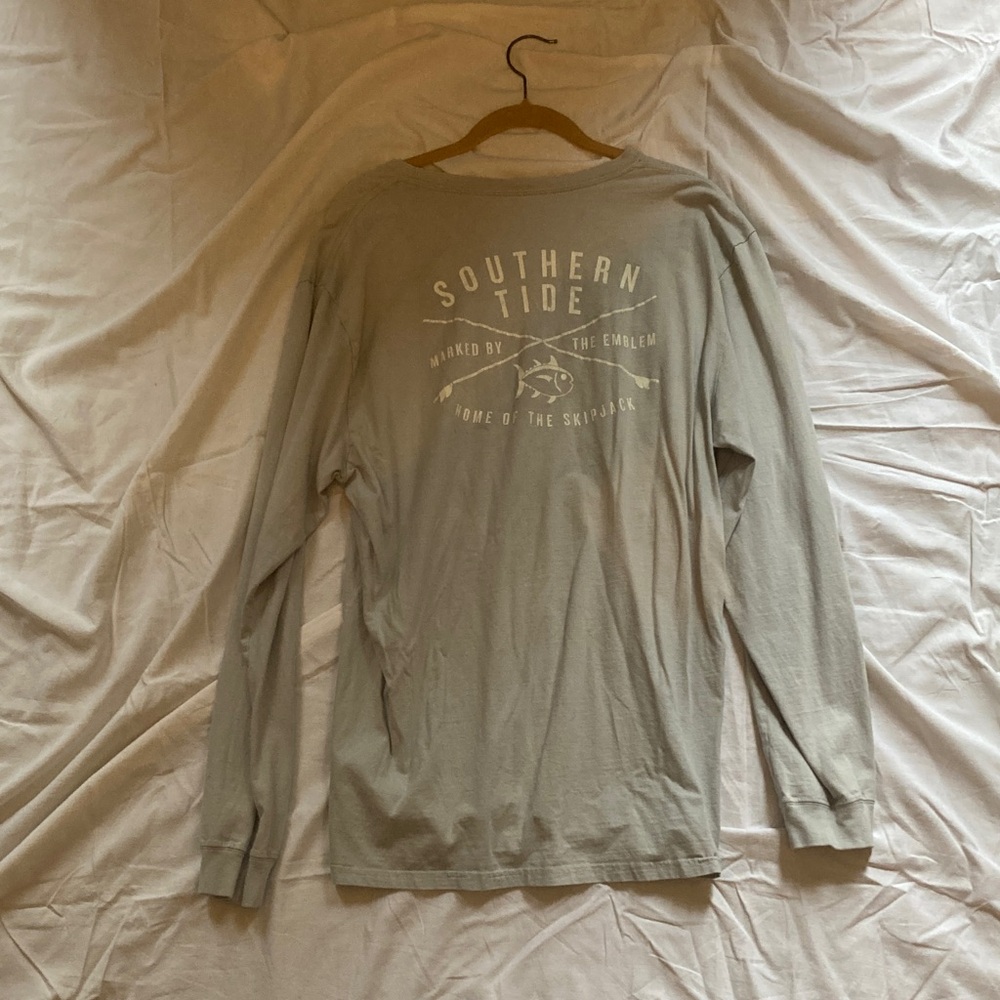 Southern Tide Light Gray Long Sleeve Tee